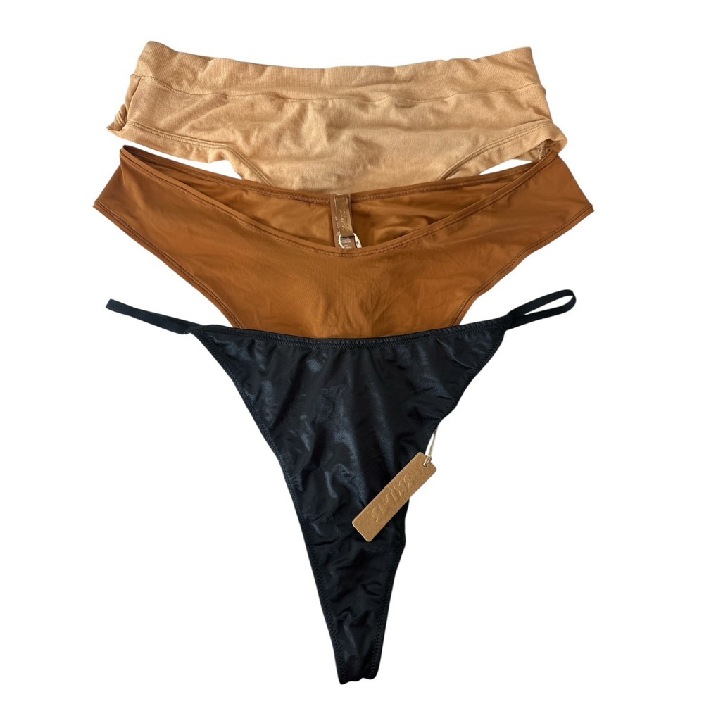 Skims Bundle LOT of 3 Thongs Panties Assorted Colors & Type All Size 3X New‎